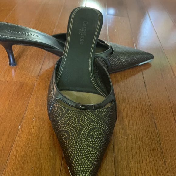 Cole Haan Bronze and Gold Mules - Picture 2 of 4
